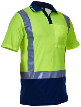 CAUTION Hi Vis Cotton Back Polo D/N