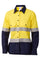 DANEUNDER Womens LS Taped Shirt Yellow/Navy